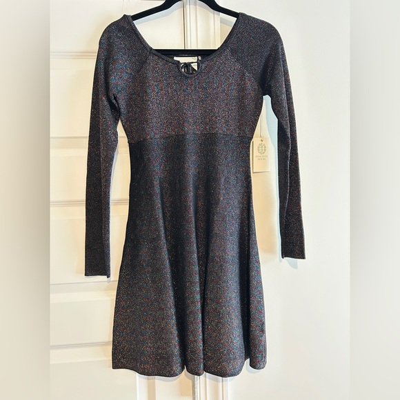Hyacinth House NWT Black Shimmer Selena Knit Dress - Picture 2 of 6